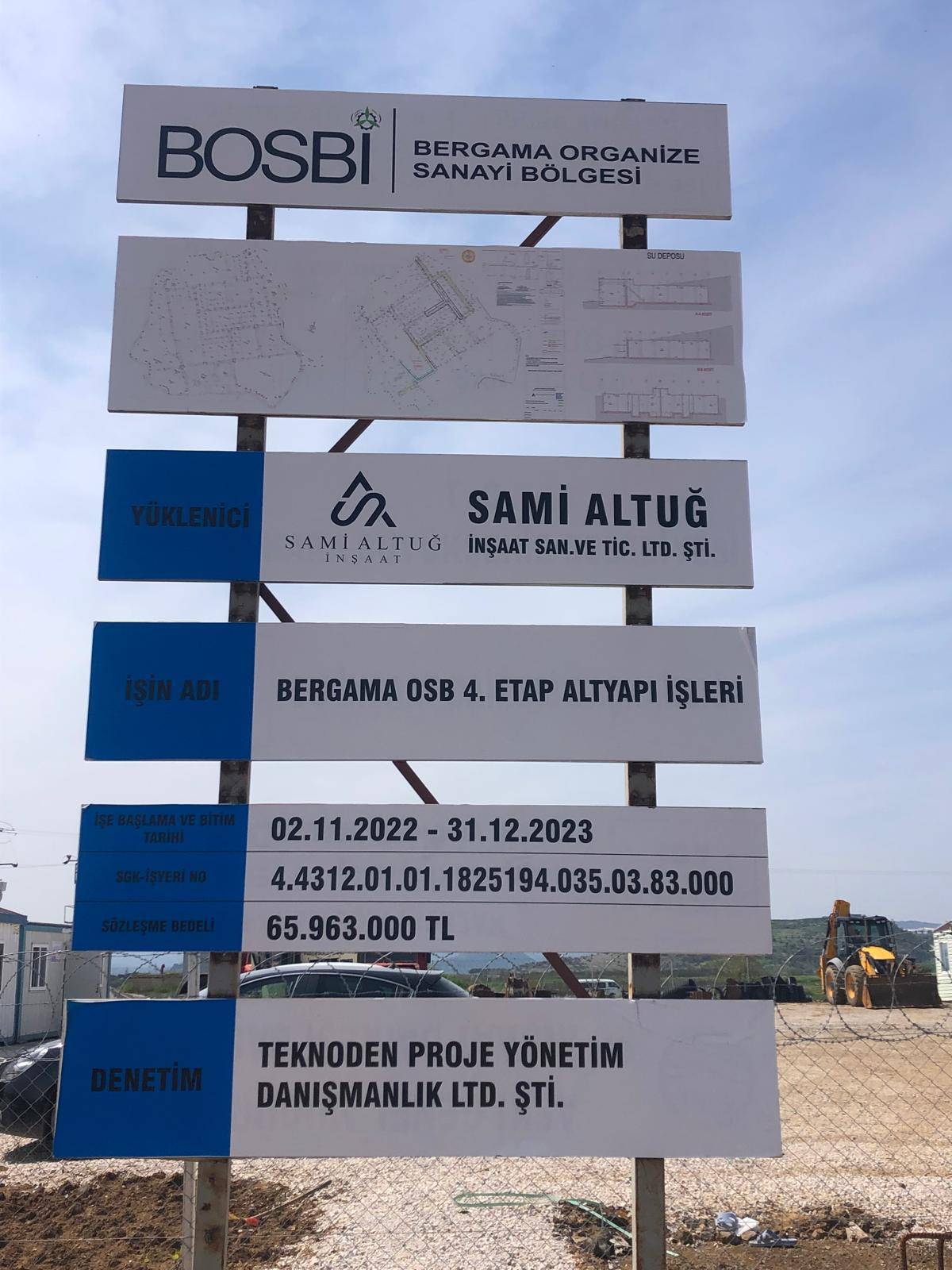 BERGAMA ORGANİZE SANAYİ BÖLGESİ 4.ETAP ALTYAPI İNŞAAT İŞLERİ 